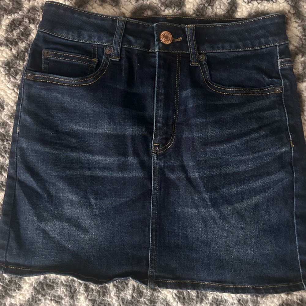 American Eagle Outfitters Navy Denim Skirt